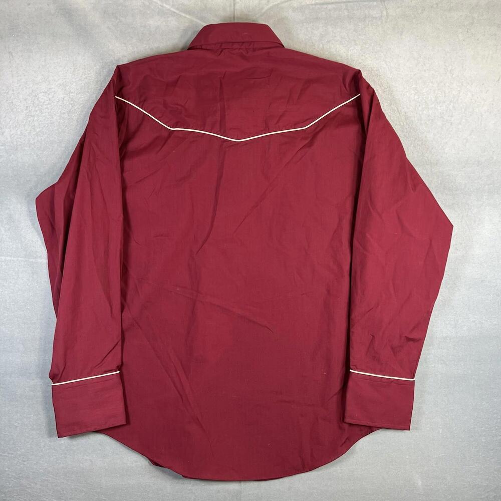 Vintage Levis Western Shirt Mens XL Red Pearl Snap Rodeo Cowboy 90s 80s - Picture 3 of 8